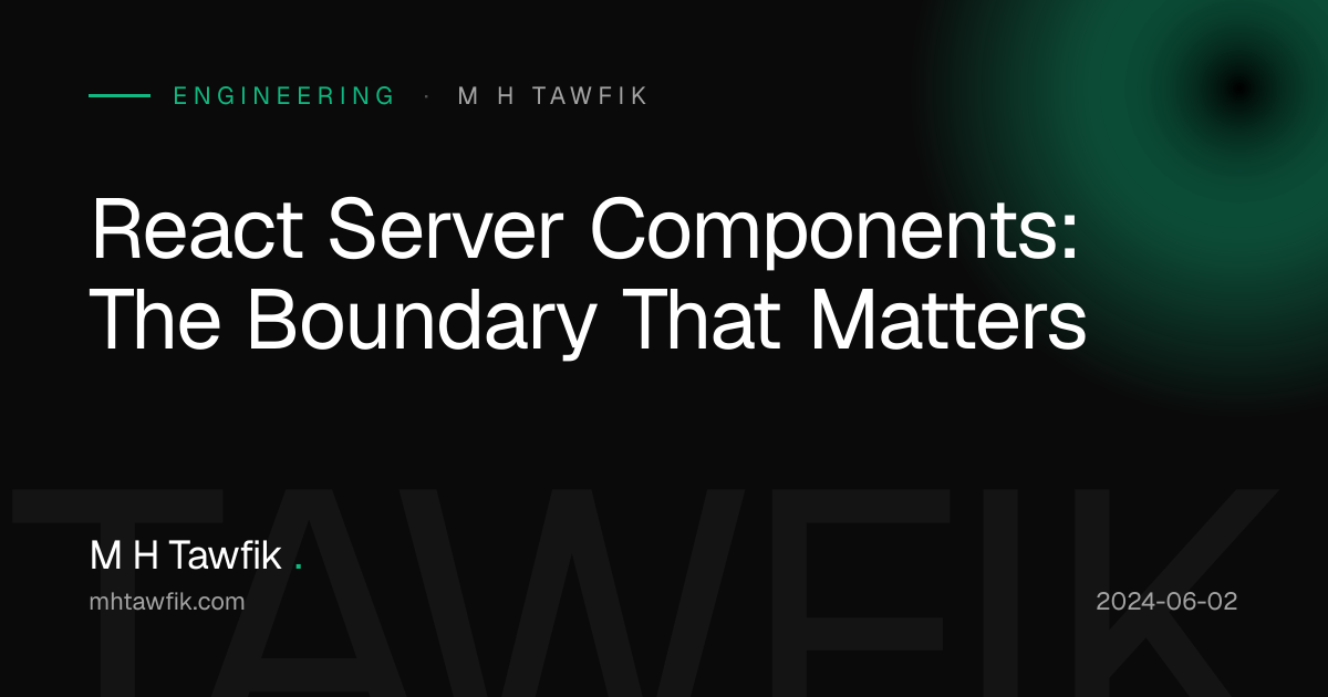 Advanced React Server Components: A Paradigm Shift | M H Tawfik